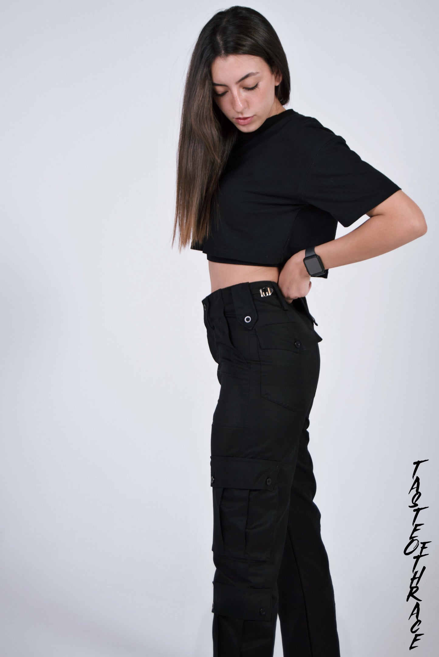 All Black "Fifties" Cargo Pants- Unisex