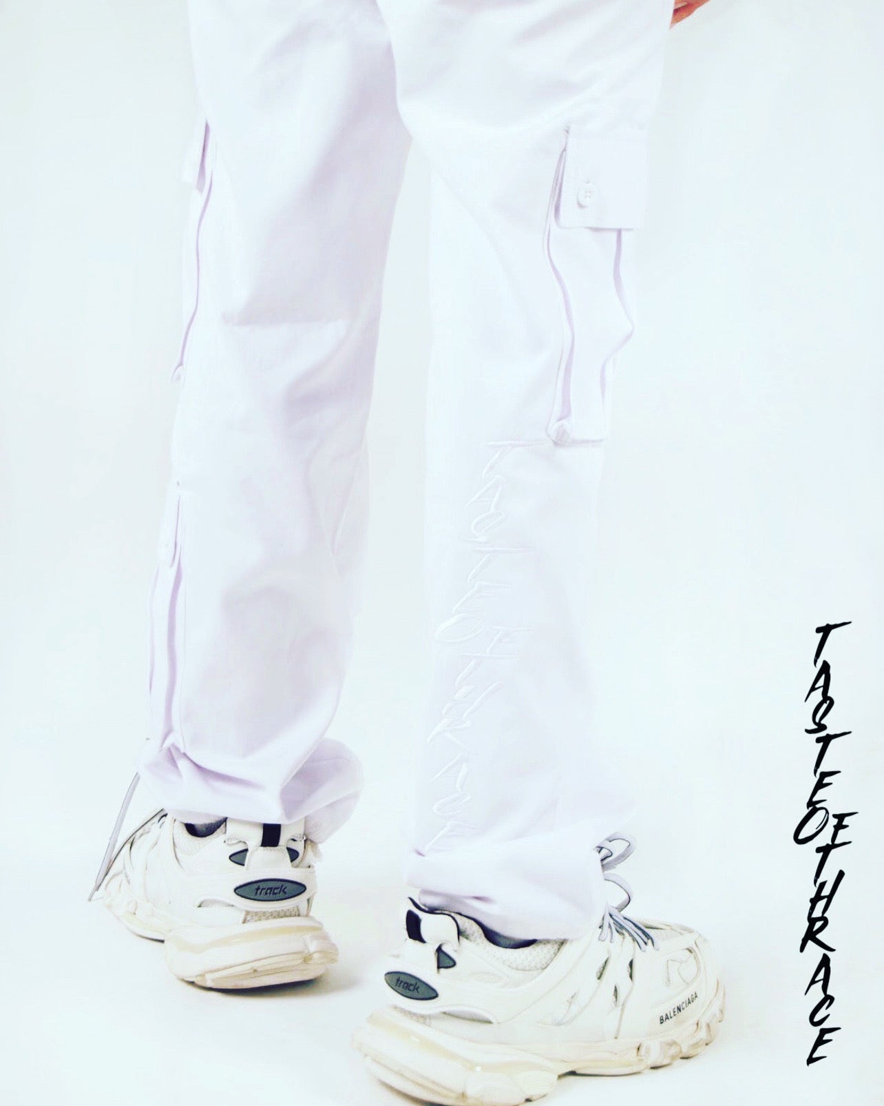 All White "Fifties" Cargo Pants - Unisex