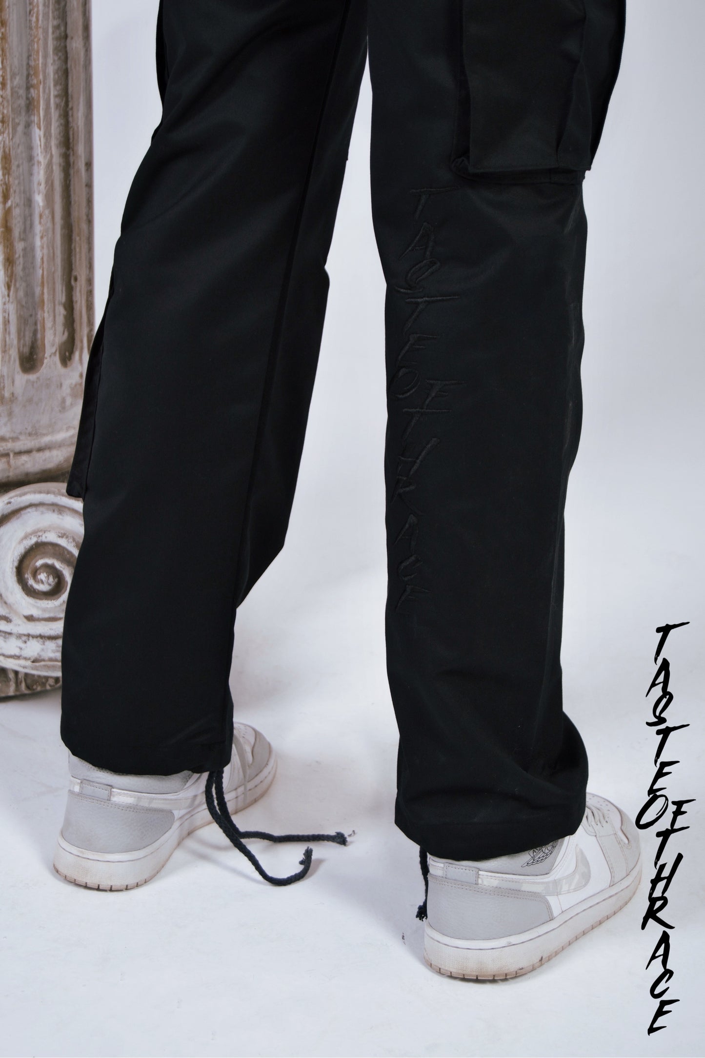 All Black "Fifties" Cargo Pants- Unisex