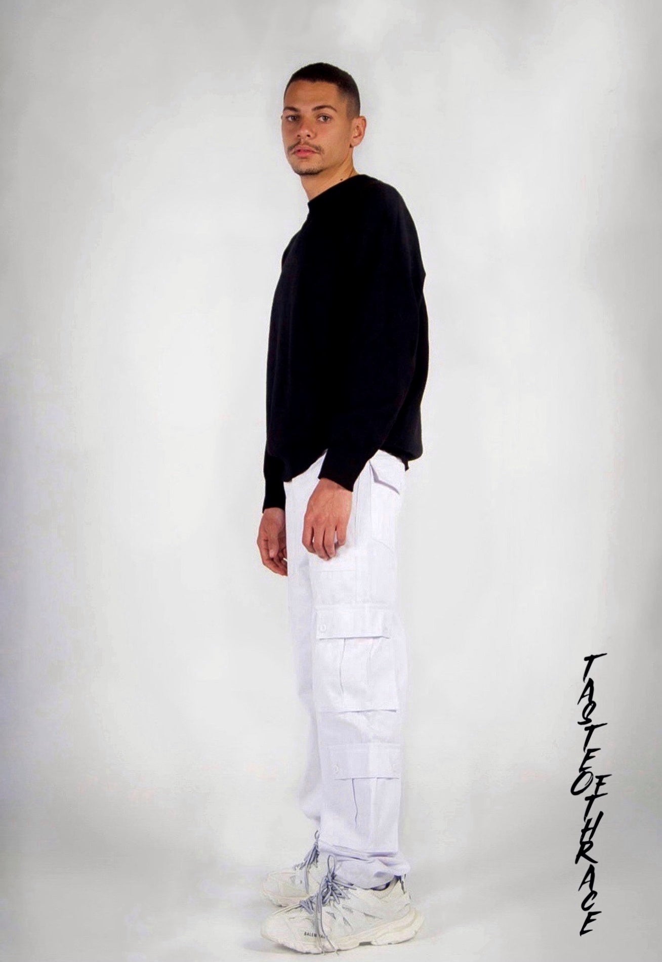 All White "Fifties" Cargo Pants - Unisex