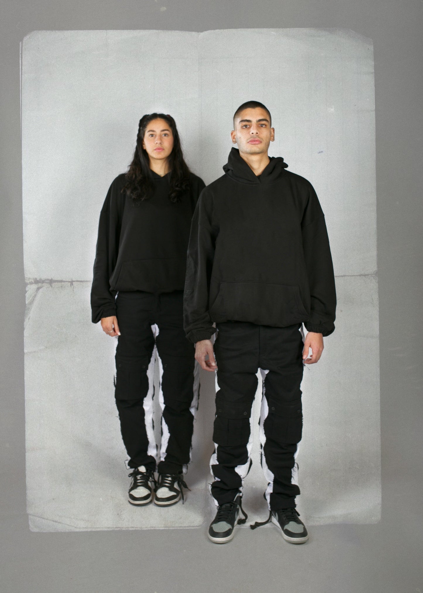 BlackxWhite "Stitched" Cargo Pants- Unisex