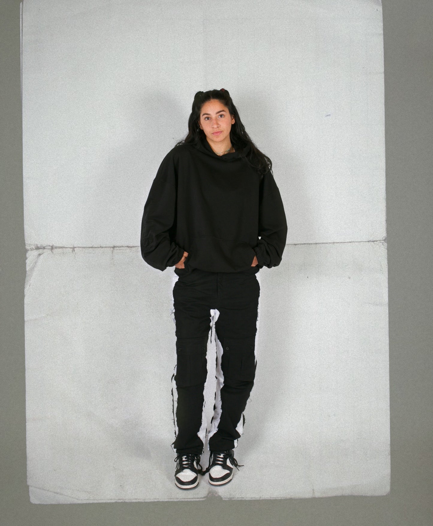 BlackxWhite "Stitched" Cargo Pants- Unisex