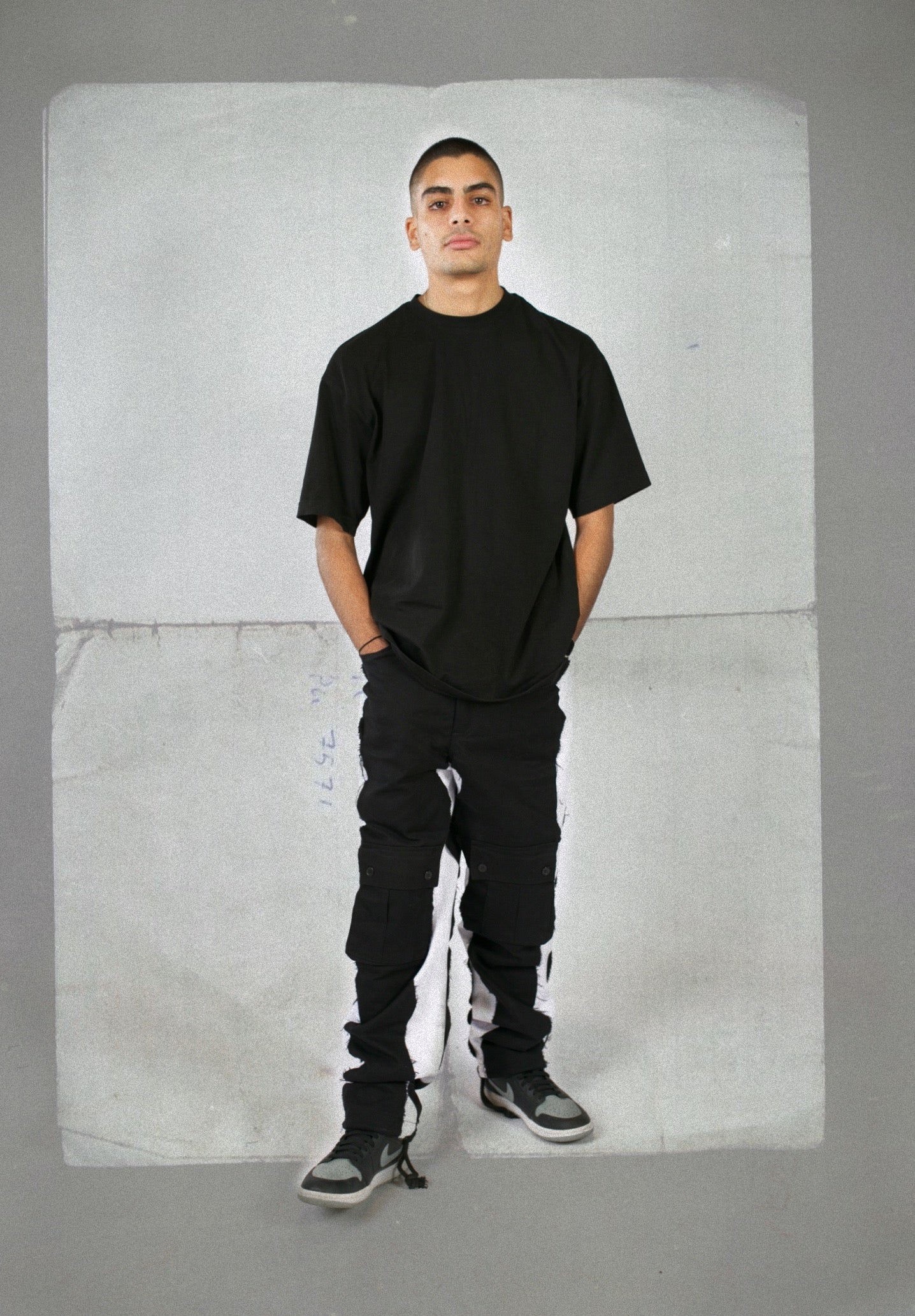 BlackxWhite "Stitched" Cargo Pants- Unisex